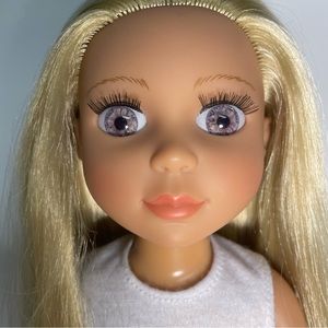 Glitter Girls Blonde Lavender Eyes Cat Outfit Sandals